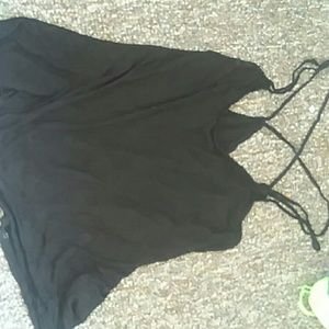 Black H&M criss cross back tank top